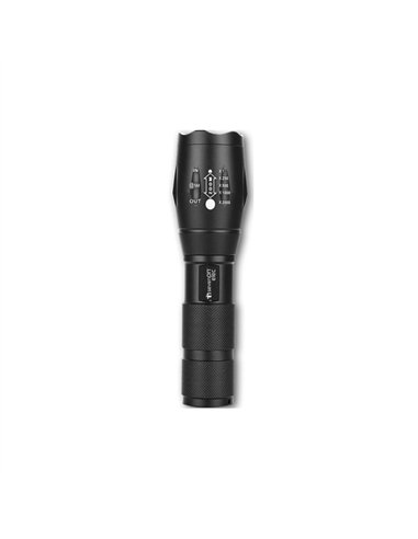 LINTERNA ALUMINIO MILITAR LED 5 MODOS PILAS INCL. 85063