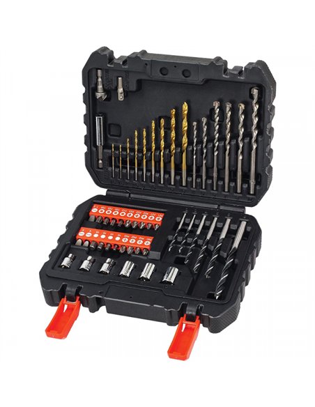 JUEGO 50pcs BROCAS TITANIO PUNTA ATOR A7188-XJ BLACK&DECKER