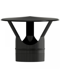 SOMBRERETE CHINO 120mm LACADO NEGRO