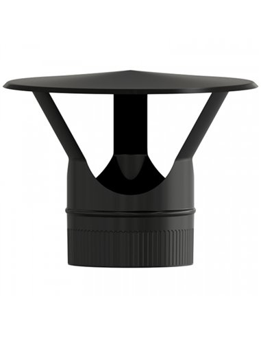 SOMBRERETE CHINO 120mm LACADO NEGRO