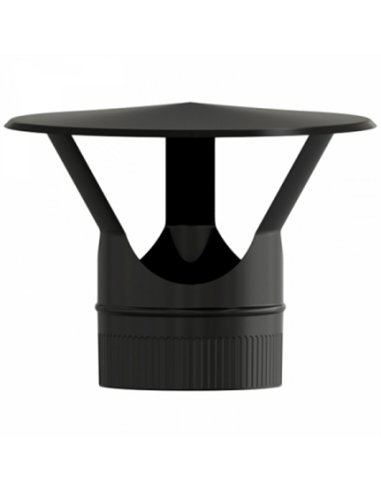 SOMBRERETE CHINO 120mm LACADO NEGRO