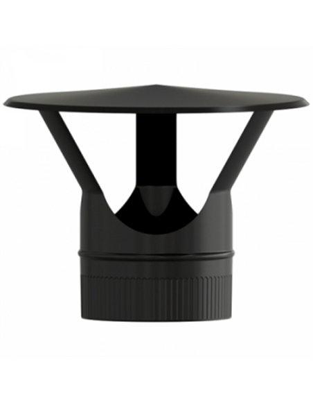 SOMBRERETE CHINO 120mm LACADO NEGRO