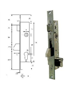 CERRADURA TIPO 2210 MODERNA 20mm (SIN BOMBILLO) AM 2