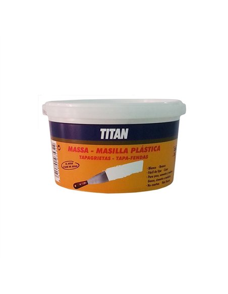 MASILLA PLASTICA TAPAGRIETAS 750gr TITAN