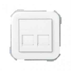 Tapa para 2 conectores RJ AMP blanco Simon 31089-60