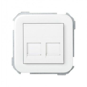 Tapa para 2 conectores RJ AMP blanco Simon 31089-60