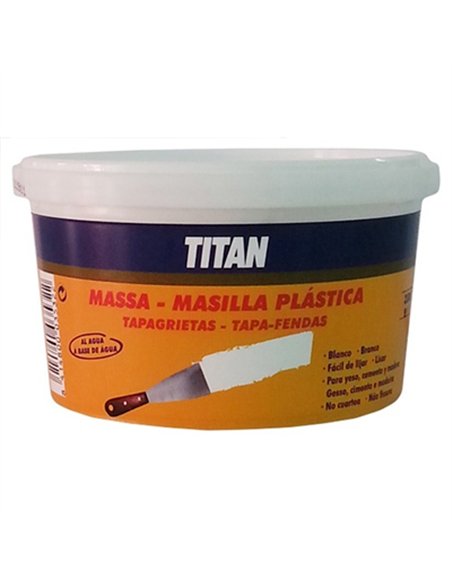 MASILLA PLASTICA TAPAGRIETAS 750gr TITAN