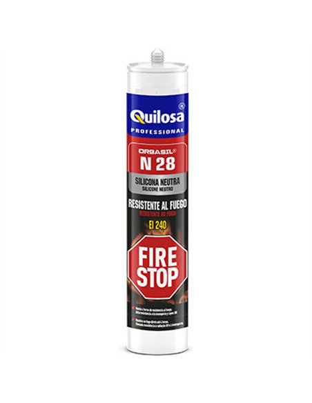 CARTUCHO SILICONA NEUTRA RESISTENTE AL FUEGO N-28 QUILOSA