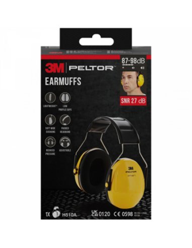 CASCO AURICULAR ACOLCHADO 27dB PELTOR H510AC1 3M