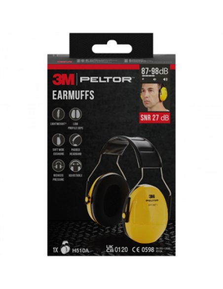 CASCO AURICULAR ACOLCHADO 27dB PELTOR H510AC1 3M