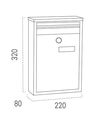 BUZON ZAGUAN BLANCO 22x8x32 ARREGUI