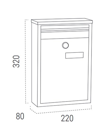 BUZON ZAGUAN BLANCO 22x8x32 ARREGUI