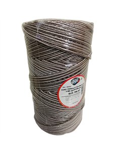 ROLLO 200mt CUERDA TENDER TRENZADA 5mm BICOLOR BLANCA/MARRON 2