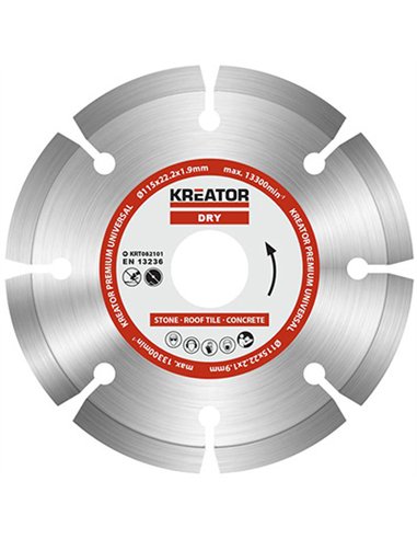 DISCO DIAMANTE GENERAL OBRA 230mm SEGMENTADO 082104 KREATOR
