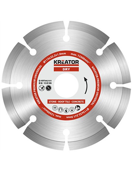 DISCO DIAMANTE GENERAL OBRA 230mm SEGMENTADO 082104 KREATOR