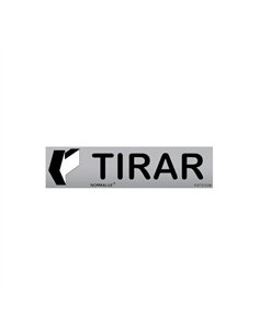 SEÃ‘AL TIRAR HORIZONTAL INOX ADHESIVA 5x20cm RD707039
