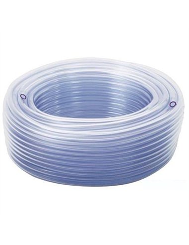 ROLLO 50mt MANGUERA CRISTAL TRANSPARENTE 15x20mm