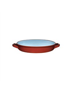 TARTERA FUENTE PORCELANA 2 ASAS TRADICION 36cm TEJA
