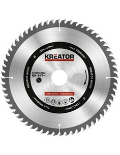 DISCO SIERRA CORTE MADERA 210x30mm 60D KRT020422 KREATOR 2