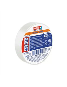 Paq. 10 rollos cinta aislante blanca 19mm x20mt tesa
