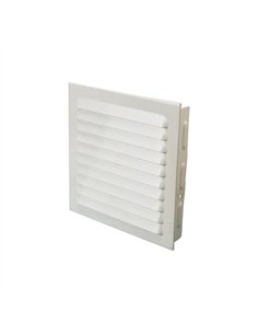 REJILLA VENTILACION EMBUTIR ALUMINIO BLANCA 16x16cm MEVAL