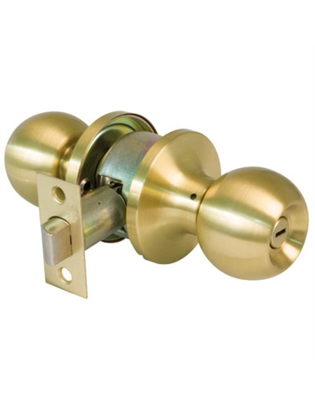 POMO REDONDO LLAVE Y CONDENA LATON MATE MOD. 610 11125 AMIG