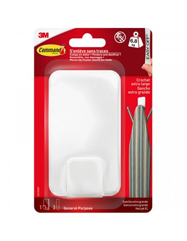 BLISTER 1 PERCHA EXTRAGRANDE 3 TIRAS 6,8kg 17011 COMMAND 3M