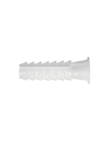BLISTER 25 TACO BLANCO PLASTICO ESTRIADO 5mm