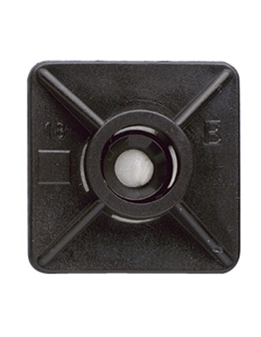 BOLSA 100 BASE BRIDA ADHESIVA NEGRA 19x19mm BBANE19 INDEX