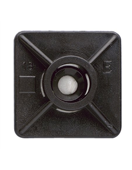 BOLSA 100 BASE BRIDA ADHESIVA NEGRA 19x19mm BBANE19 INDEX
