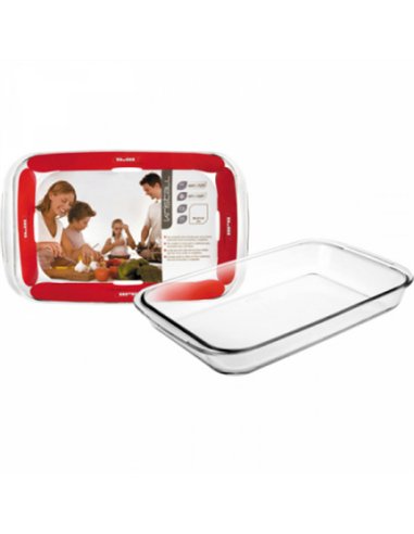FUENTE RECTANGULAR BOROSILICATO 30x18cm 1,6lt 480730 IBILI