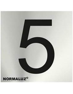 SEÃ‘AL NUMERO 5 ACERO INOX ADHESIVO 5cm RD717175 2