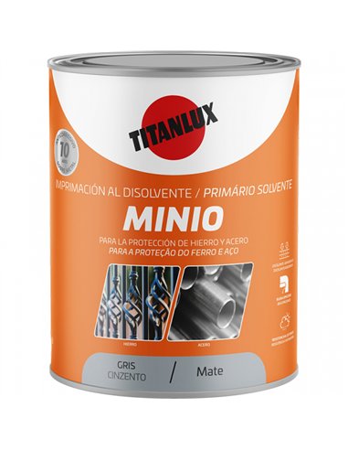 Minio titanlux gris sin plomo 750ml 3043 titanlux