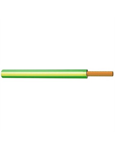 ROLLO 100mt CABLE UNIPOLAR TIERRA AM/VER 1,5mm H07V-K