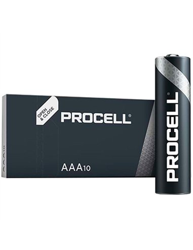 CAJA 10 PILAS LR03 AAA ALKALINA INDUSTRIAL DURACELL PROCELL