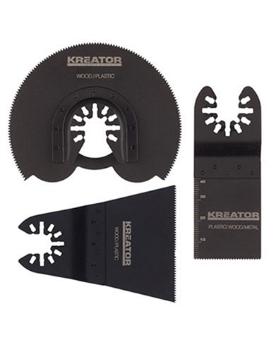 Set 3 accesorios multiherramienta oscilante 990040 kreator