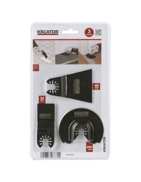 Set 3 accesorios multiherramienta oscilante 990040 kreator