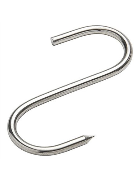 CAJA 10 GANCHOS CARNICERO INOX 14cm