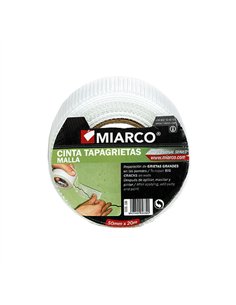 Rollo cinta tapagrietas con malla 50mm x20mt 330 miarco