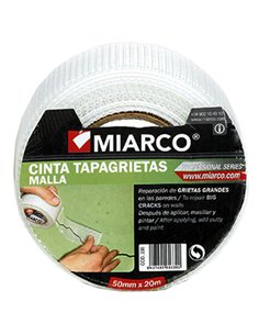 ROLLO CINTA TAPAGRIETAS CON MALLA 50mm x20mt 330 MIARCO 2