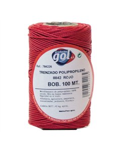 BOBINA 100mt CUERDA ALBAÃ‘IL ROJA 784226 2