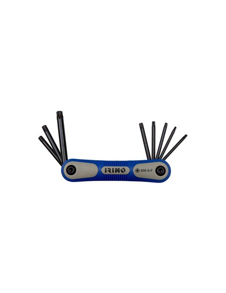 JUEGO 8 LLAVES TORX NAVAJA T9-T40 458-8-F IRIMO