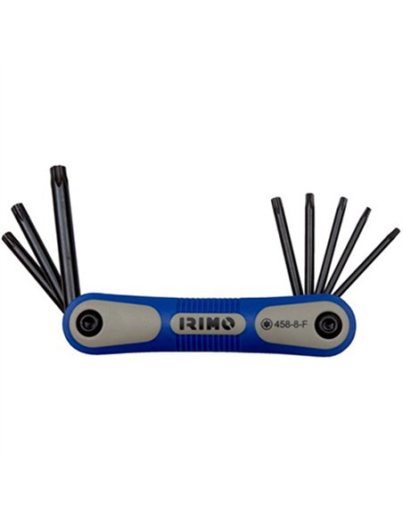 JUEGO 8 LLAVES TORX NAVAJA T9-T40 458-8-F IRIMO