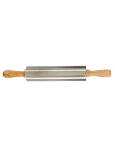 RODILLO PASTA AMASAR ACERO MANGO MADERA 34cm 22727 AR 2