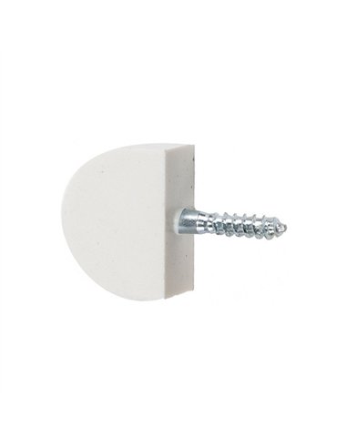 Caja 100 soporte estante vitrina plast. Blanco 14mm