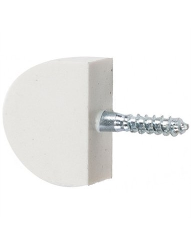 CAJA 100 SOPORTE ESTANTE VITRINA PLAST. BLANCO 14mm