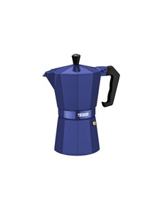 CAFETERA ALUMINIO VITROCERAMICA AZUL COBALTO 6T.  MONIX