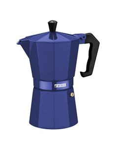 CAFETERA ALUMINIO VITROCERAMICA AZUL COBALTO 6T.  MONIX 2