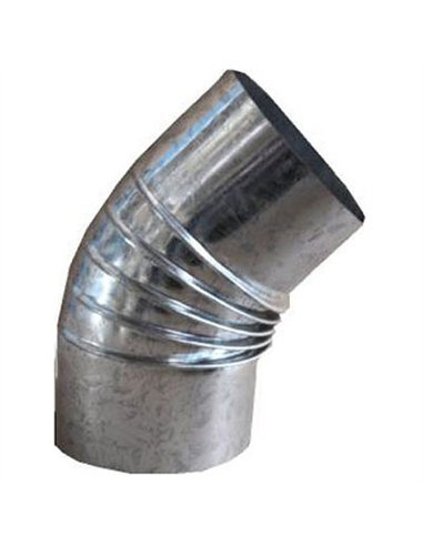 CODO ESTUFA 110mm 45Âº GALVANIZADO