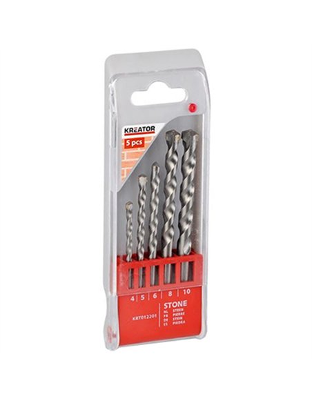 JUEGO 5 BROCAS WIDIA 4-5-6-8-10mm KRT012201 KREATOR